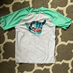 Old Navy Boy Graphic Swim Shirt/Rash Guard, Size large, great condition